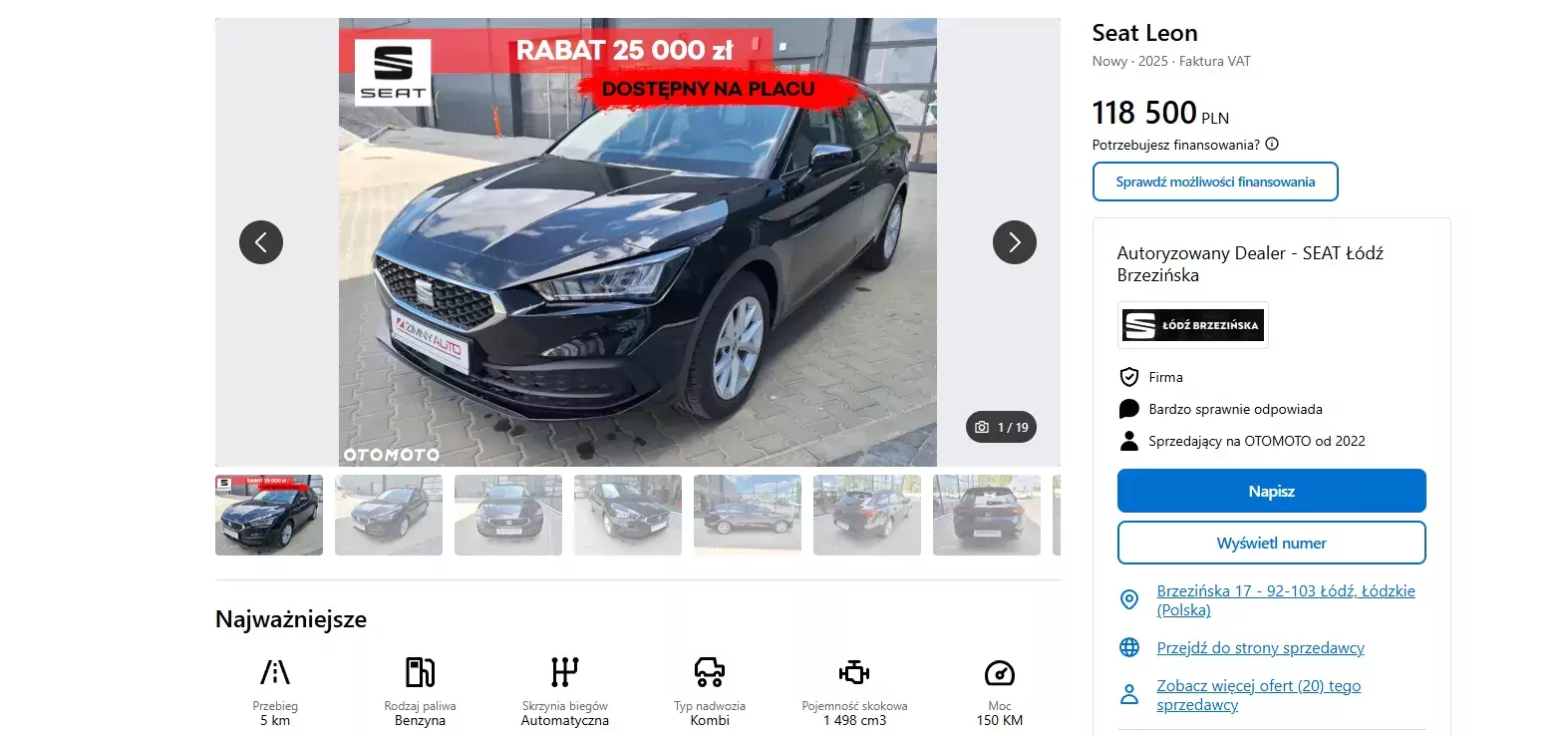 Seat Leon 2025 oferta kombi