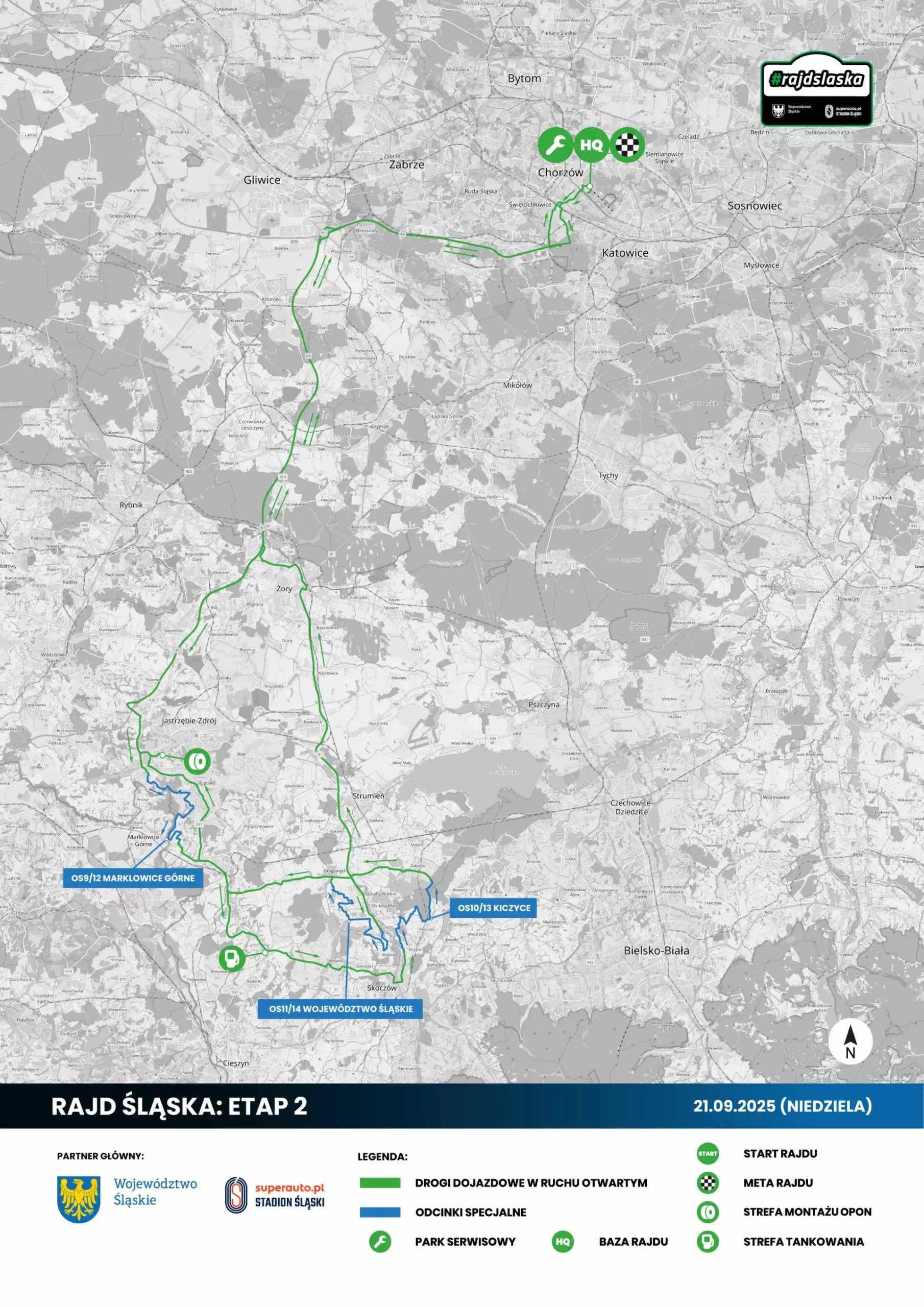 Rajd Śląska 2025 trasa mapy odcinki specjalne harmonogram zapowiedź