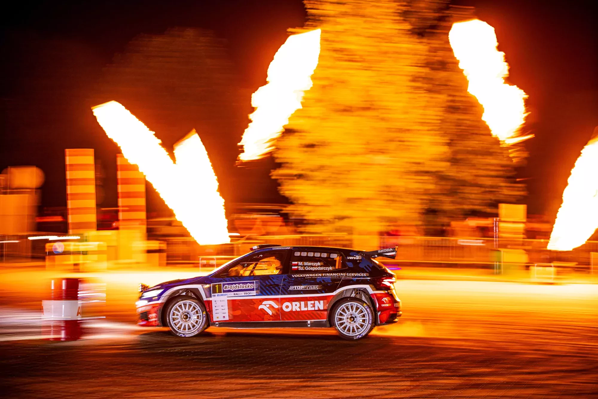 Miko Marczyk / Szymon Gospodarczyk / Skoda Fabia RS Rally2 / Rajd Śląska 2025 / Katowice