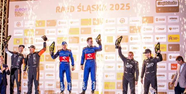 Podium superoesu GZM Katowice / Rajd Śląska 2025 / Miko Marczyk / Jarosław Szeja / Jakub Matulka