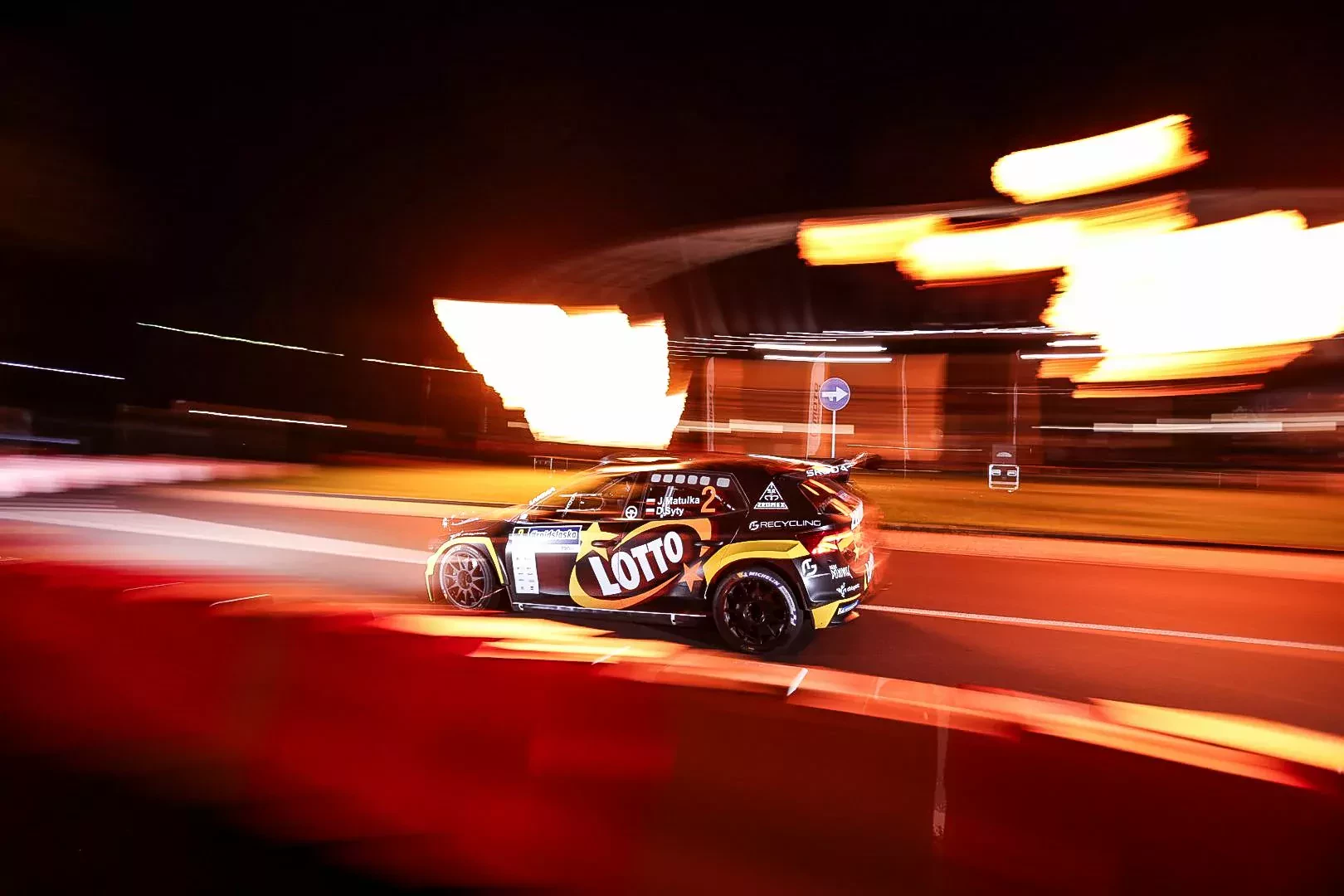 Jakub Matulka / Skoda Fabia RS Rally2 / Rajd Śląska 2025 / Stadion Śląski