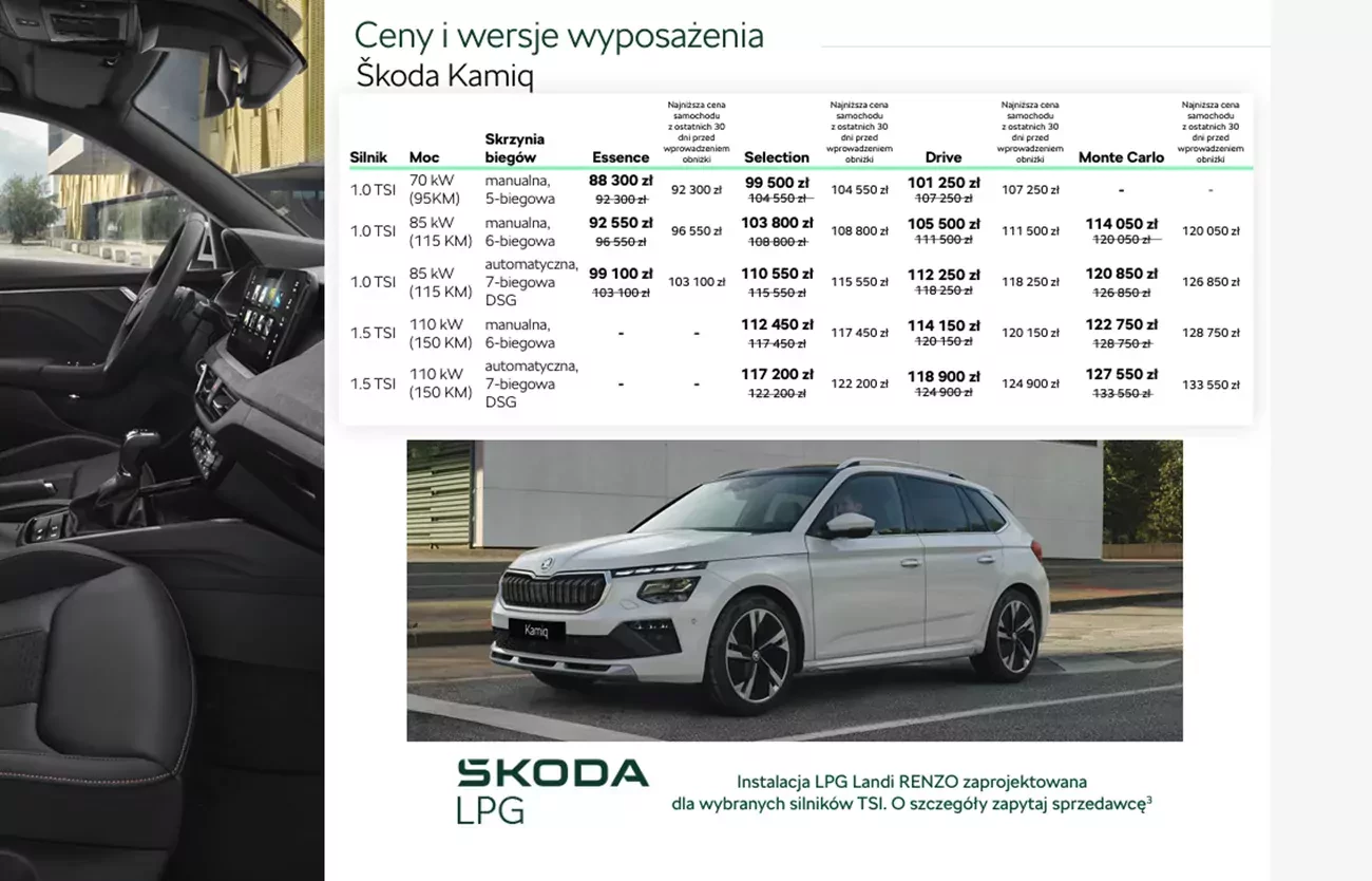Skoda Kamiq 2025 ceny, rabaty