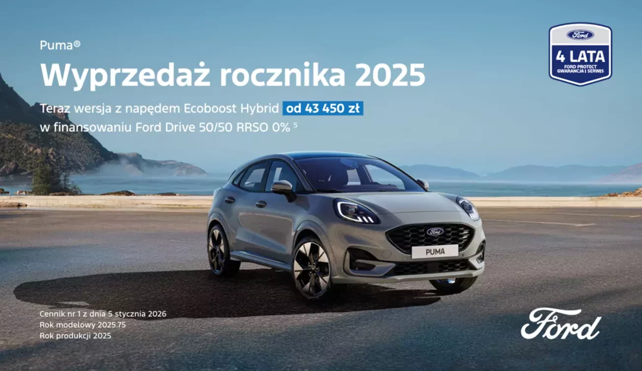 Ford Puma oferta styczeń 2026