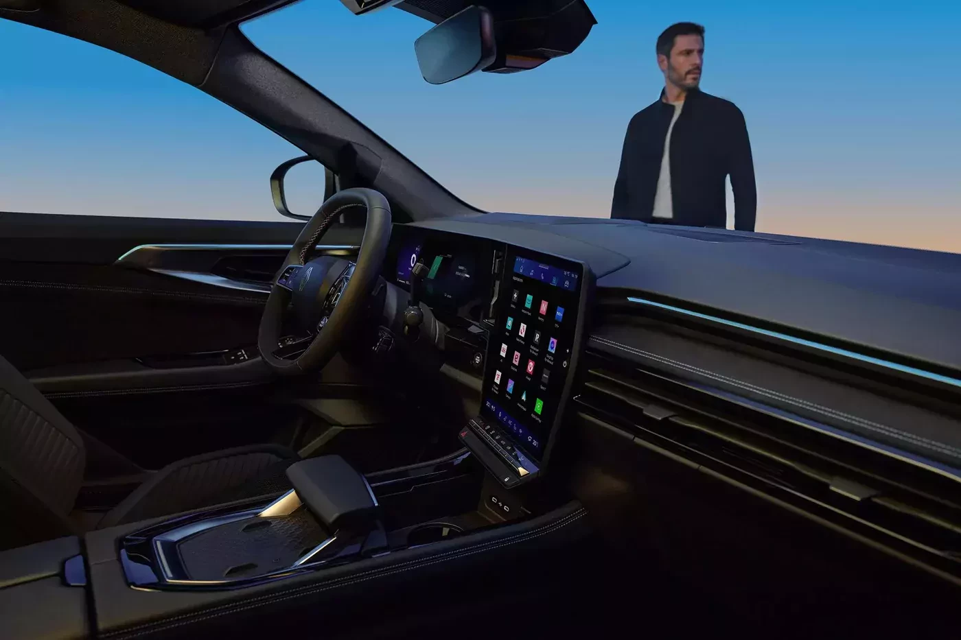 Wnętrze Renault Austral z systemem multimedialnym OpenR Link i dużą pionową konsolą PY 2026