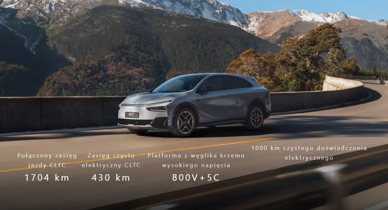 Xpeng G7 2026 Przyspiesza do 100 km/h a czasie 6,9 sekundy i rozpędza się do prędkości 202 km/h