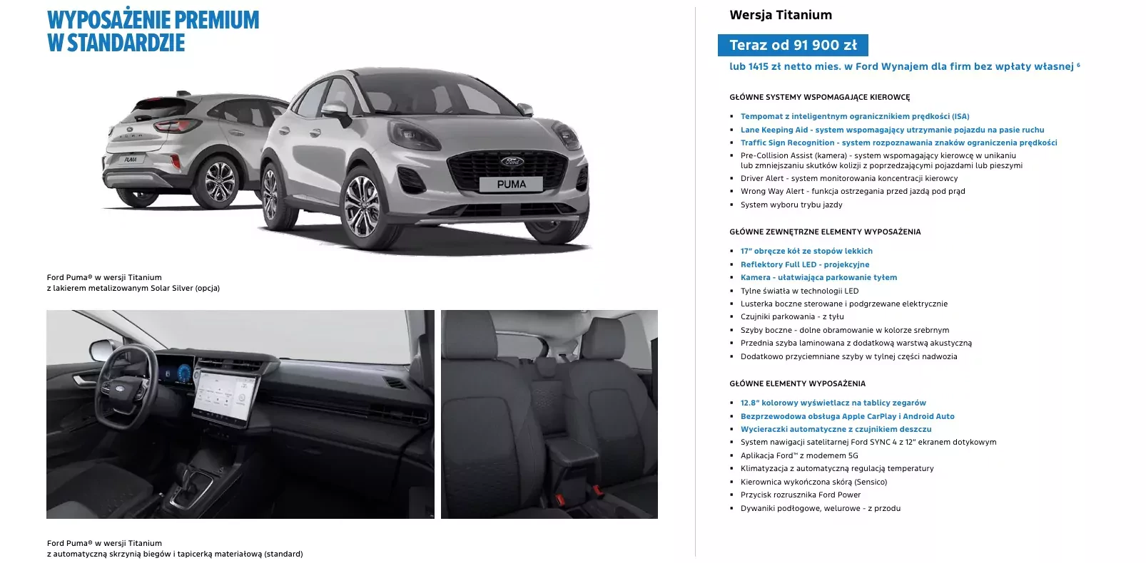 Ford Puma 2026 oferta producenta ważna w lutym 2026