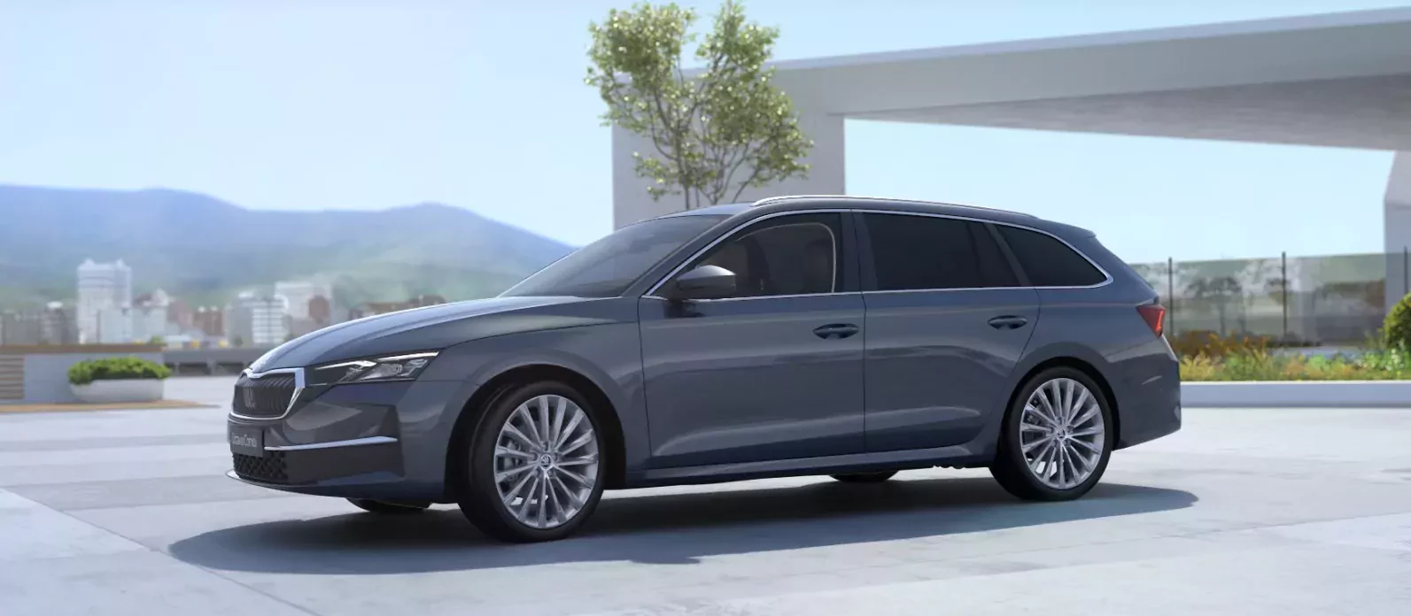 Rodzinna Skoda Octavia MY2026 w kolorze szary graphite