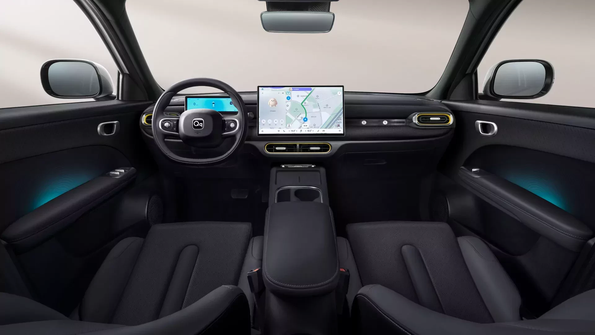 Wnętrze QQ3 w kolorze teksturowa czerń