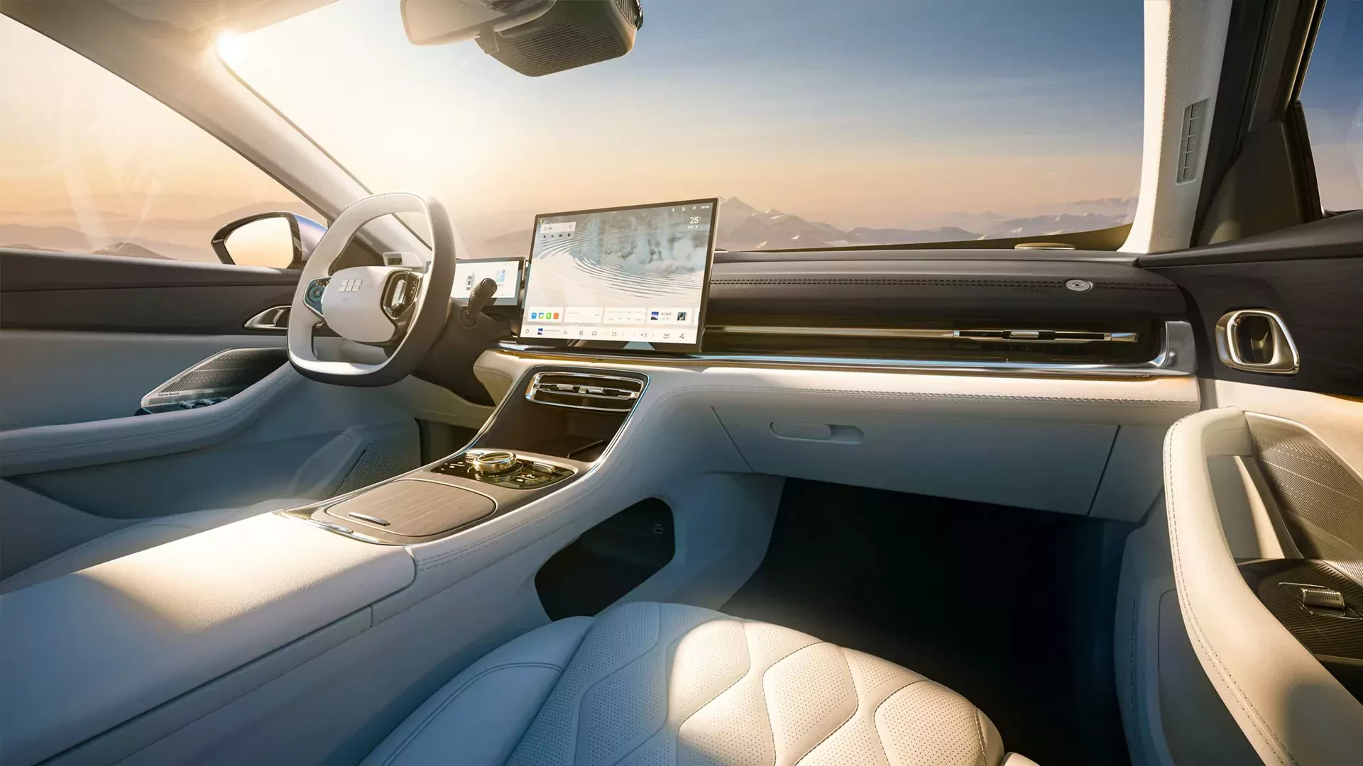 Galaxy A7 2026 EV widok kokpitu