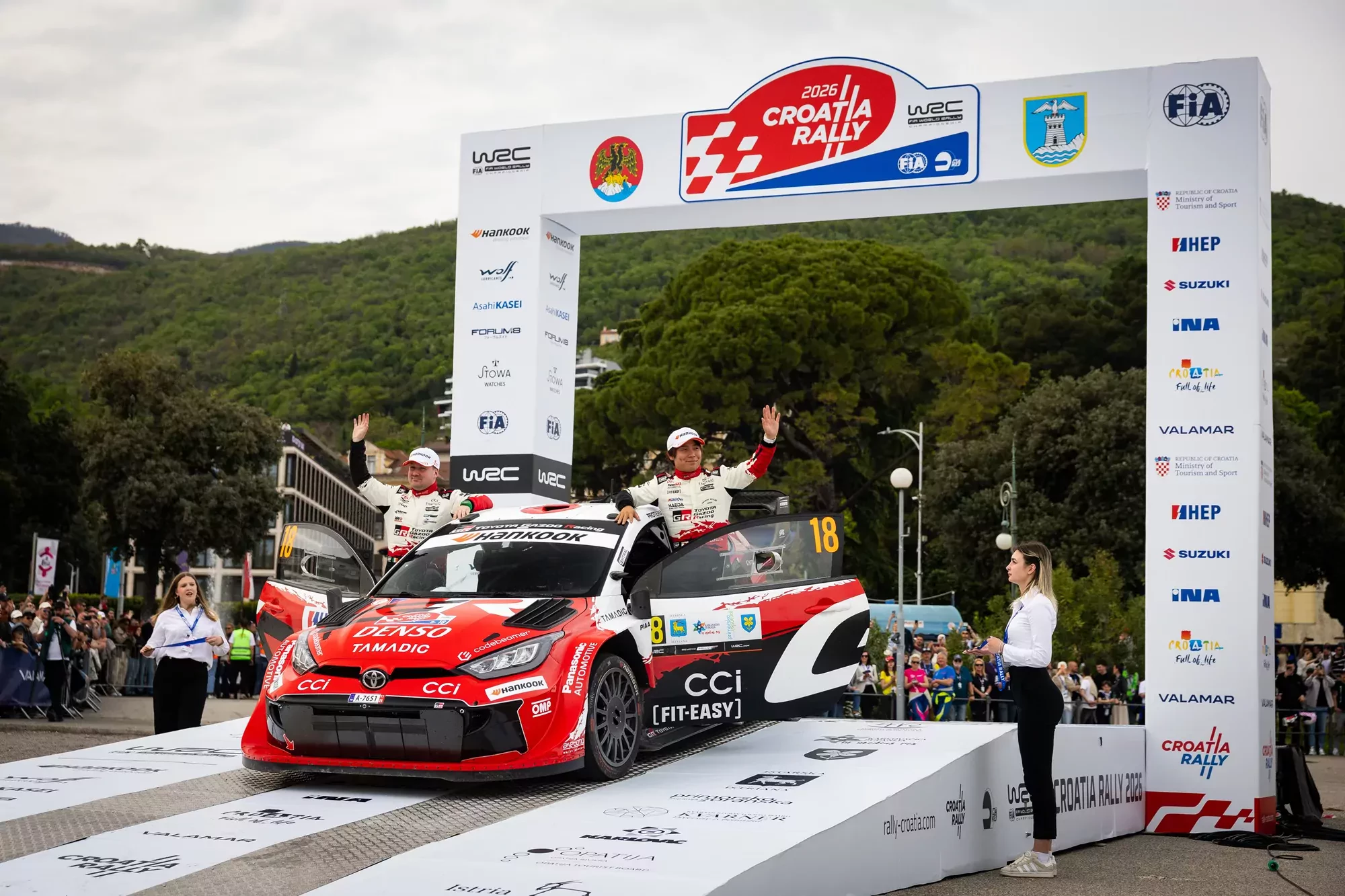Takamoto Katsuta / Aaron Johnston / Toyota GR Yaris Rally1 / Rajd Chorwacji 2026 / WRC