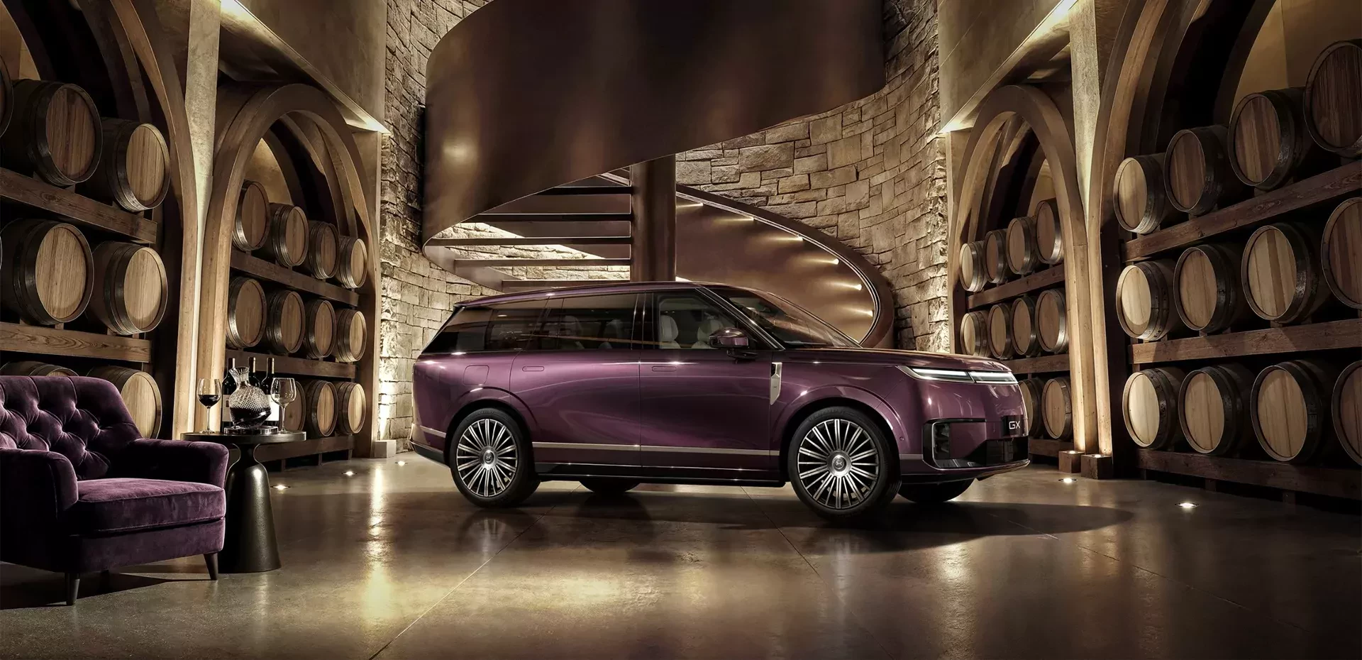 SUV Xpeng-GX 2026 w kolorze liliowym