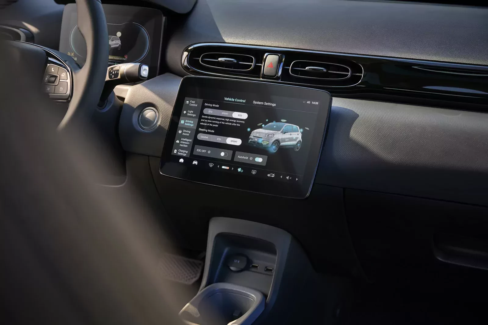 Tanszy niż Dacia T03 od Leapmotor zdjecie wnetrza