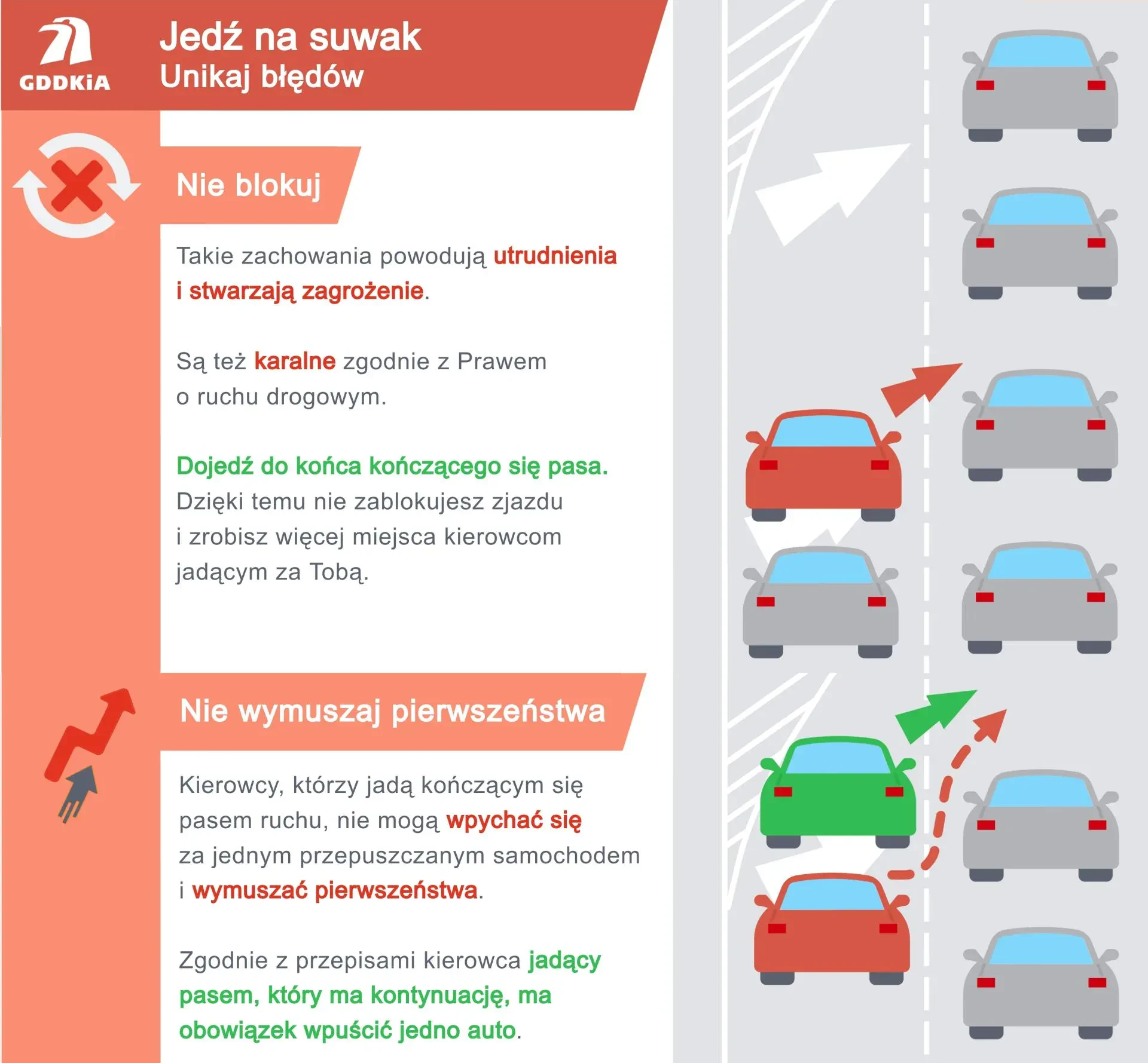 Jazda na suwak obowiązek zasady bez kolejki wpychanie się przepisy co to daje