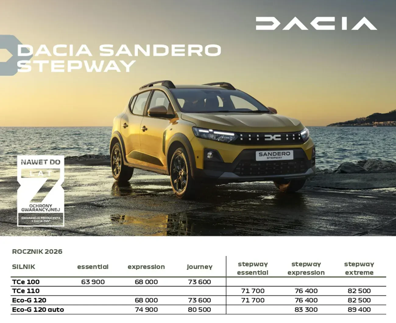 Oferta Dacia Sandero Stepway 06 2026