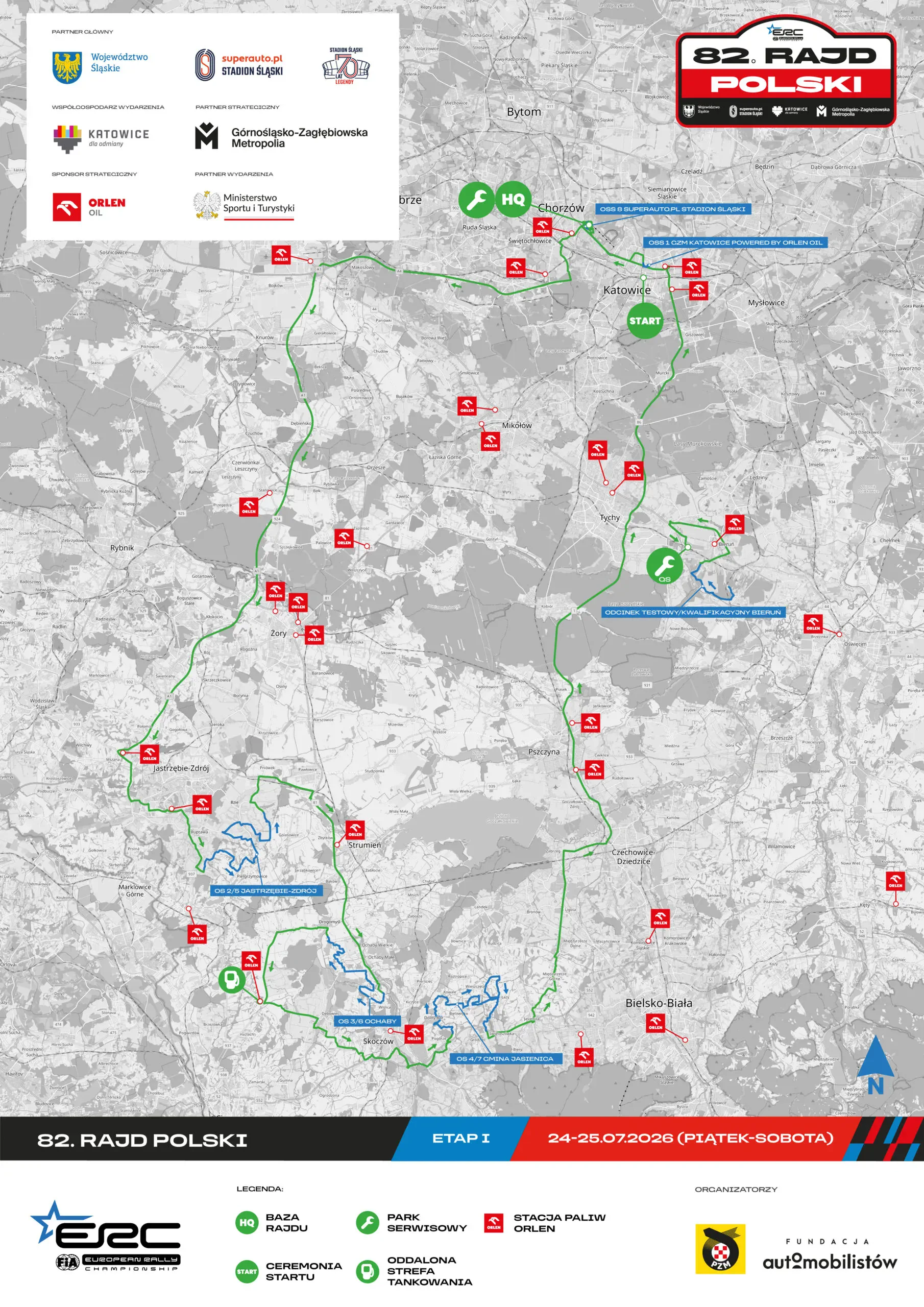Rajd Polski 2026 przewodnik harmonogram mapy erc rsmp mistrzostwa polski europy gdzie oglądać najciekawsze miejsca mapa odcinki