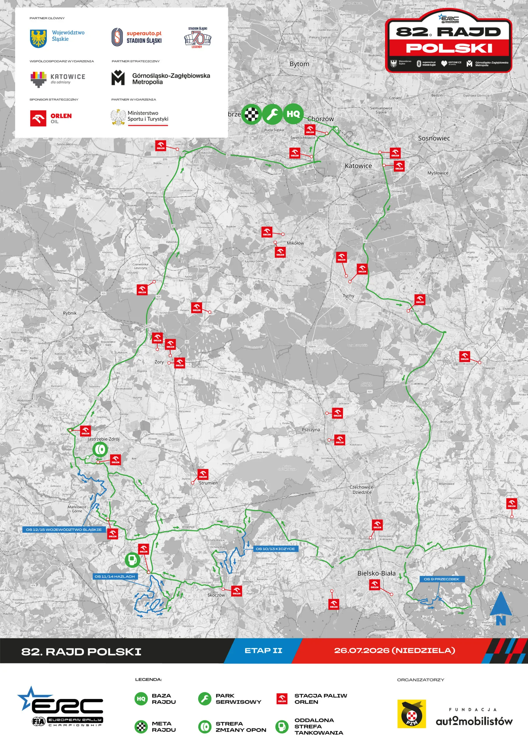 Rajd Polski 2026 przewodnik harmonogram mapy erc rsmp mistrzostwa polski europy gdzie oglądać najciekawsze miejsca mapa odcinki
